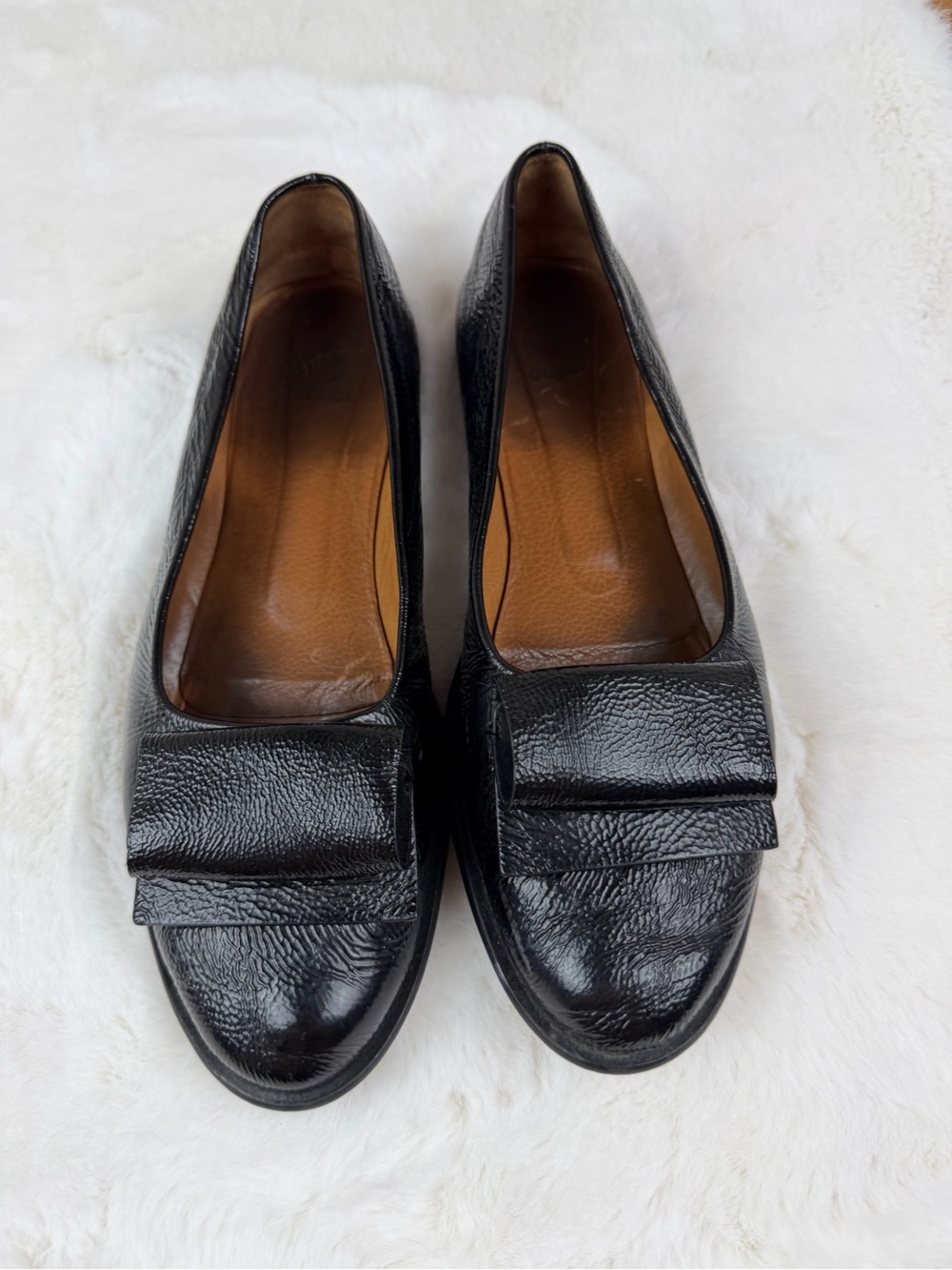 Coclico Classic Black Leather Womens Loafers Size 39
